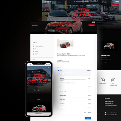Wordpress - Car rental website design illustration responsive website