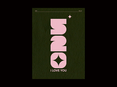 520 = i love you branding design fashion flower graphic design logo love number poster romantic simplicity special valentines day