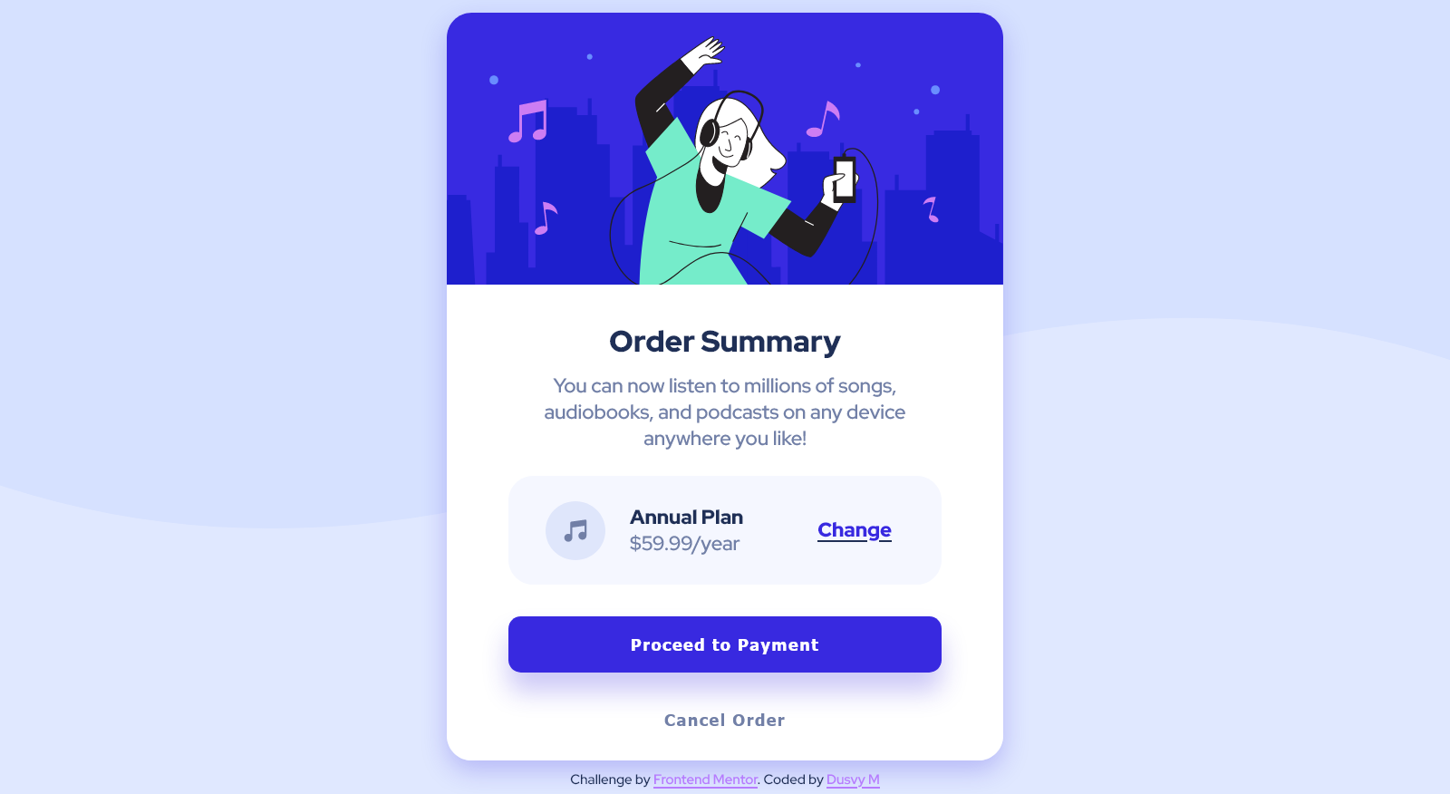 Order Summary Component by Dusvy_M on Dribbble