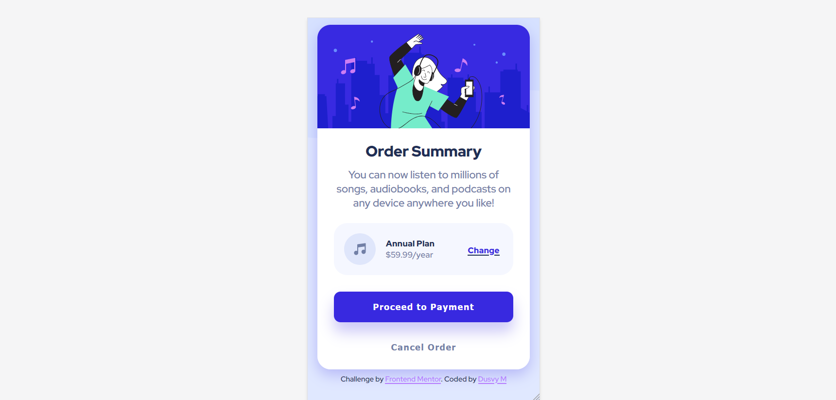 Order Summary Component by Dusvy_M on Dribbble