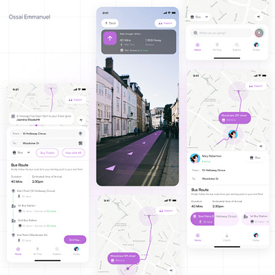 A Navigation Support System for Senior Citizens ar design map navigation productdesign ui uiux