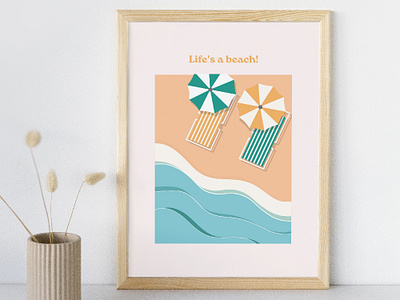 Aesthetic Beach Printable Wall Art Set Design beach illustration design digitalart graphic design home decor illustration printables prints quotation vector wallart wallset