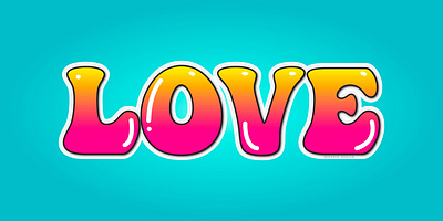 Love Text Effect graphic designer text effect typography