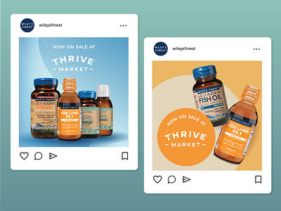 Wiley Finest Social Post branding design graphic design health instagram omega photography social media thrive vitamins