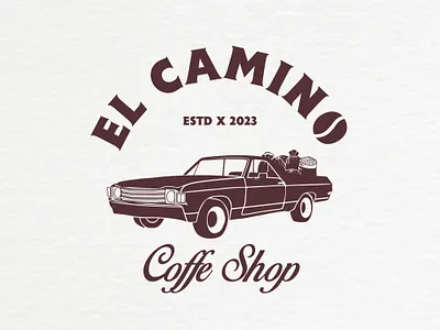 el camino beautiful font branding car t shirt cloth coffee logo coffee shop design design vector fonts graphic design illustration image logo logo el camino retro sport t shirt design tshirt design vector vintage