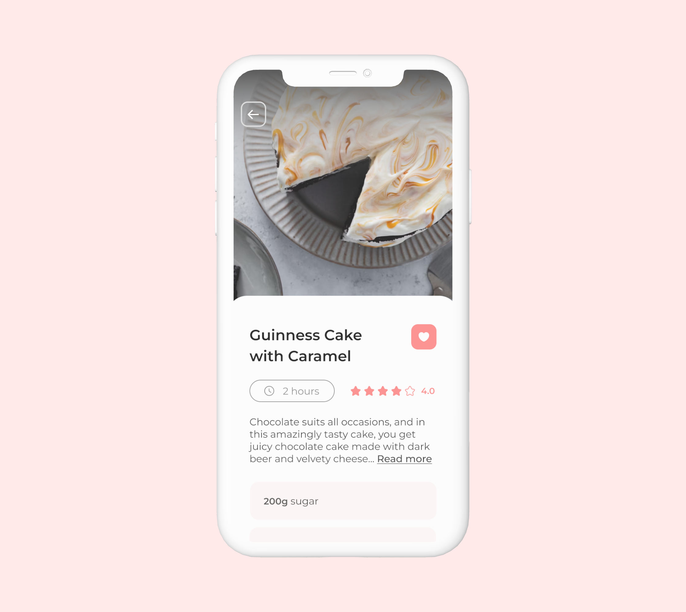 Example of DailyUI 040: recipe
