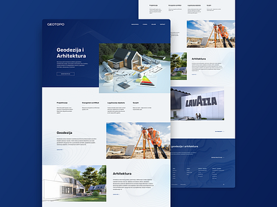 Geotopo Website architecture business website construction croatia design geodesy planning real estate ui ux web design website design