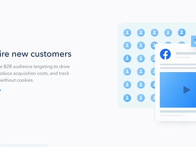 Homepage animations - Clearbit.com ads animation b2b data leads littie