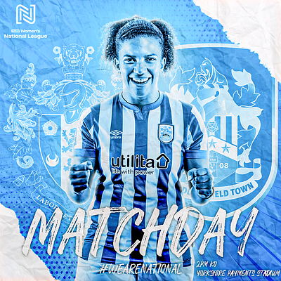 Matchday poster for Huddersfield Town Women FC