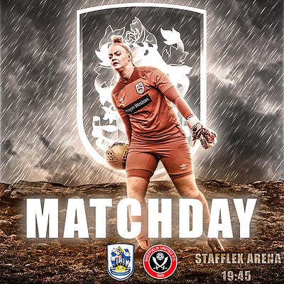 Matchday poster for Huddersfield Town Women FC