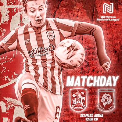 Matchday poster for Huddersfield Town Women FC