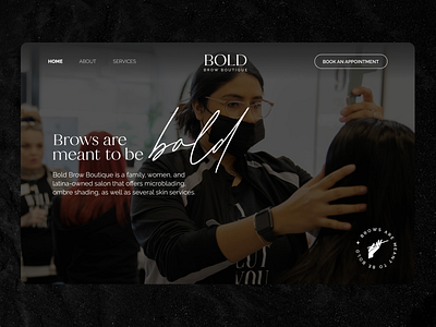 Bold Brow Boutique Brand Identity and Website branding design graphic design illustration logo ui web