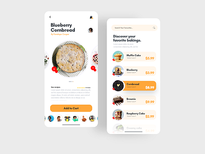 A mobile app dedicated to Catering app design bakers catering design process no code development product designer research ui designer uiux uiux designer user interface web design