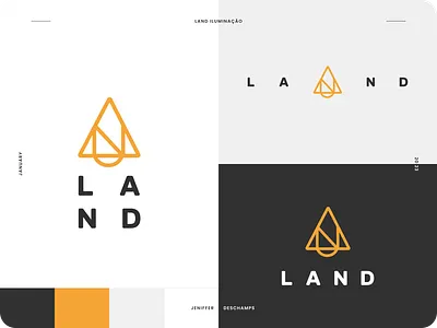 LAND Iluminação logo branding design graphic design illustration logo vector