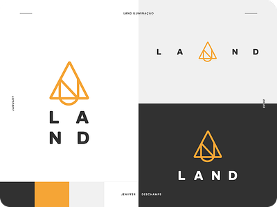 LAND Iluminação logo branding design graphic design illustration logo vector