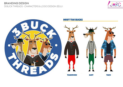 3 BUCK THREADS - BRAND CHARACTER DESIGN branding character design design illustration vector