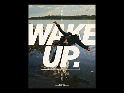 WAKE UP /411 clean design modern poster print simple type typography