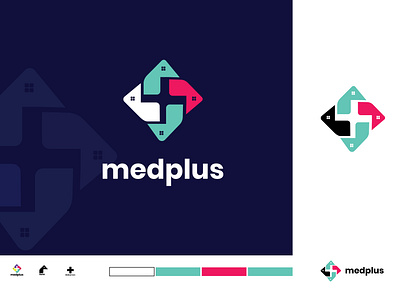 MEDPLUSE LOGO DESGN brand identity branding design graphic design illustration letter logo logo logo design ui ux vector