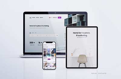 Home - Real Estate Web & App UI app design graphic design ui