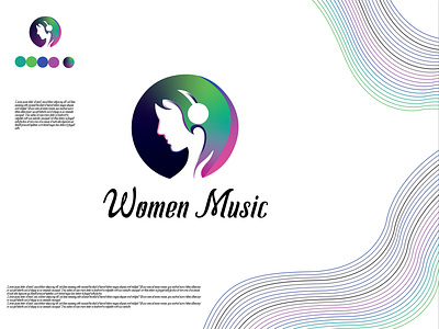 Women Music for Sell brand identity branding design graphic design illustration letter logo logo logo design musiclogo ui ux vector