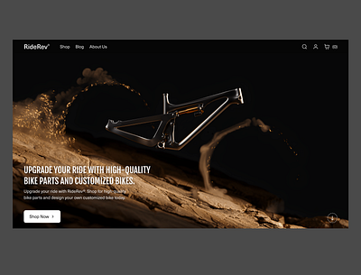 RideRev - UI/UX Design for Cycling Enthusiast Website app bike website creative design ecommerce figma ui ux webdesign website