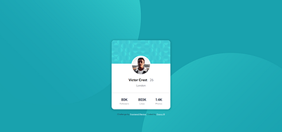 Profile card component design html ui ux