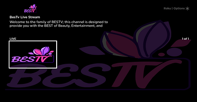 BesTV Roku TV channel App app branding design graphic design illustration logo typography ui ux vector