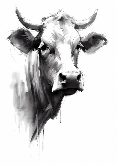 Weathered Cow - Arte Txikia art artistic cow design illustration strong timeless wall art