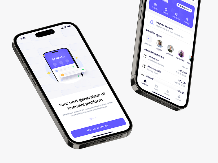 e-wallet mobile apps design by Firman Jabbar for Vektora on Dribbble