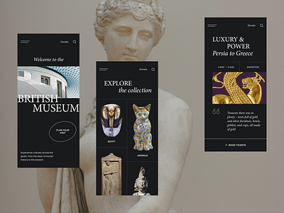 The British Museum clean design grid history homepage minimalism mobile design museum simple typography ui uiux ux website