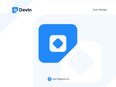Devin | Token | Blockchain | Modern logo icon design d icon d logo logo design logo mark logo type mark modern logo tech logo vector