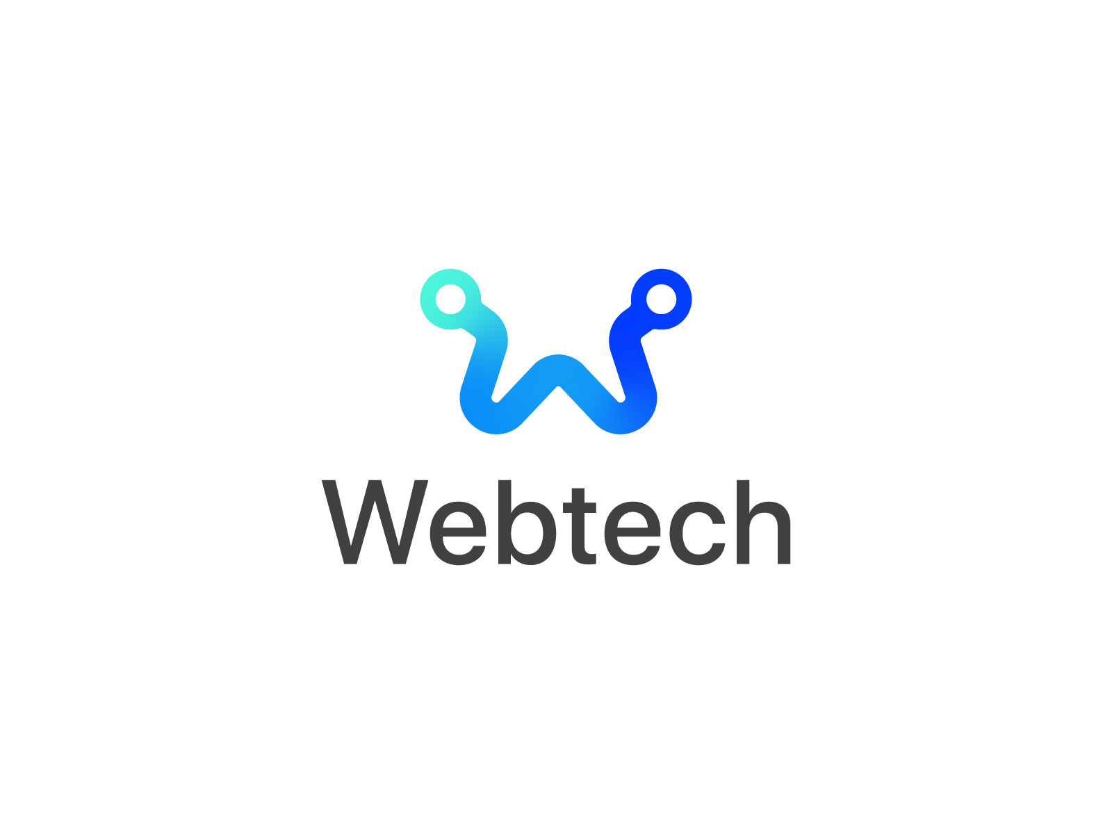 W letter tech logo design by Khabib 🦅 on Dribbble