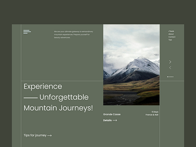 Mountain Explore Website UI Design landing page travel website ui