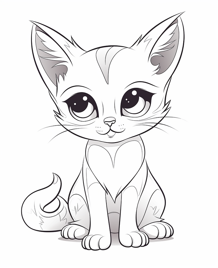 Flower Cat Coloring Pages for Adults by Likhon Rahman on Dribbble