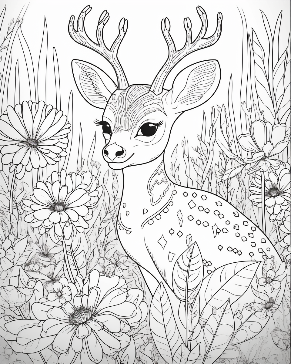 10 Enchanting Deer Coloring Pages for Nature Enthusiasts