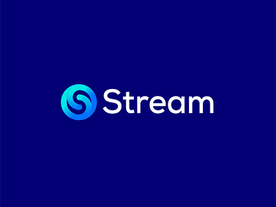 stream/logo branding gradient logo graphic design logo designer logos modern logo s logo saas logo stream logo technology website logo