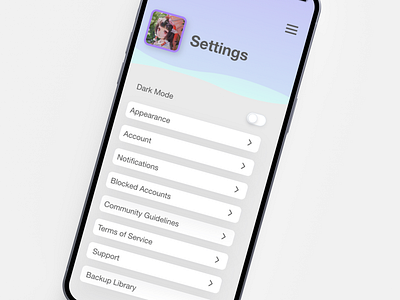 Daily UI - Settings Page app branding dailyui design graphic design ui ux vector