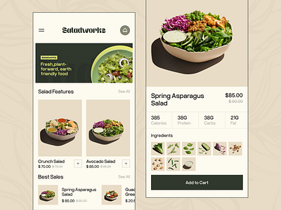 Saladworks Mobile App android android app design android app designer app app design app interface app interface designer app ui design app ui designer application application design apps ui design food app ios mobile mobile app mobile app design mobile applications design mobile ui mobile ui designer