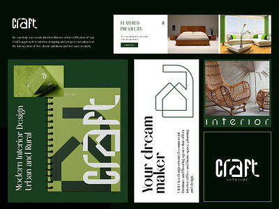 Craft Logo Branding abstract logo brand identity branding creative design furniture graphic design home interior letter logo logo logo design minimal logo modern wordmark logo