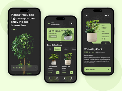 Plant Shop Mobile App Design design mobileapp plant plantshop shop typography ui uiuxdesign ux uxdesign