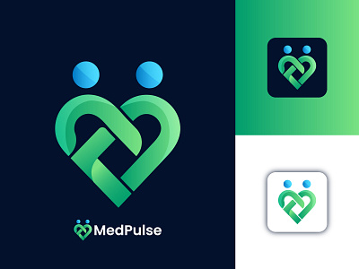 Modern logo, Minimalist logo, Logo Design applogo best logo brand identity branding design doctorlogo heart human silhouette logo logo design logo maker logobrand logoconcept logodesinger logofolio medical instruments medpulse medpulse logo promotion post weblogo