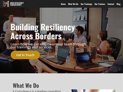 Design for MDM Resiliency Consultancy branding figma ui web design