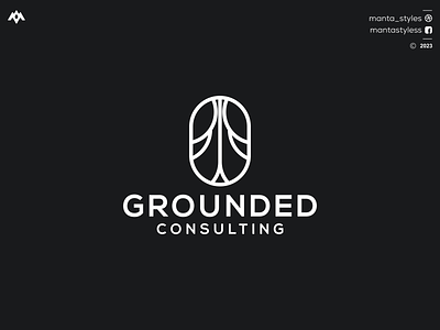 GROUNDED CONSULTING brand branding design graphic design grounded consulting icon illustration letter logo minimal