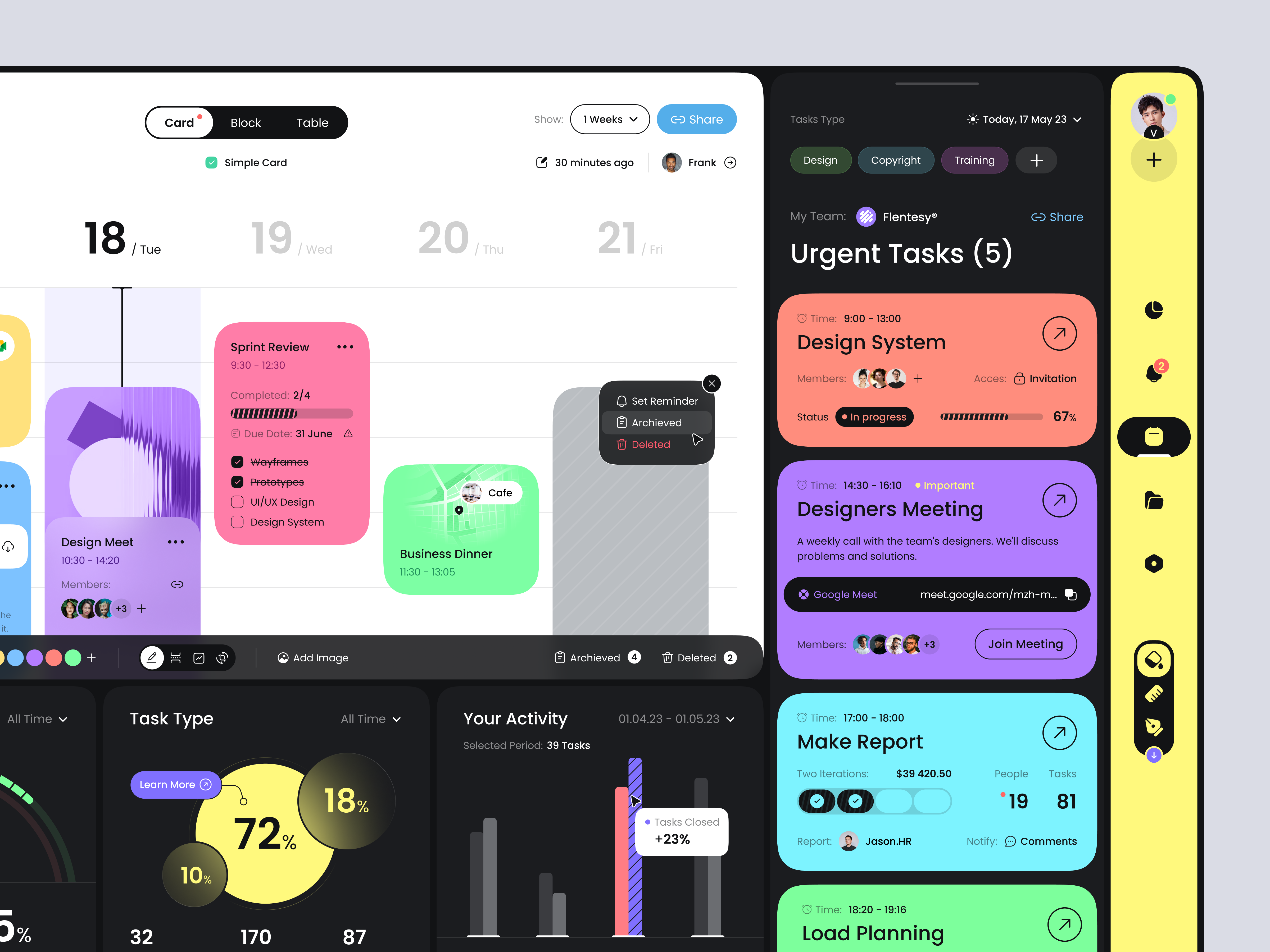 Tasks Manager By Vitali Darozhka On Dribbble