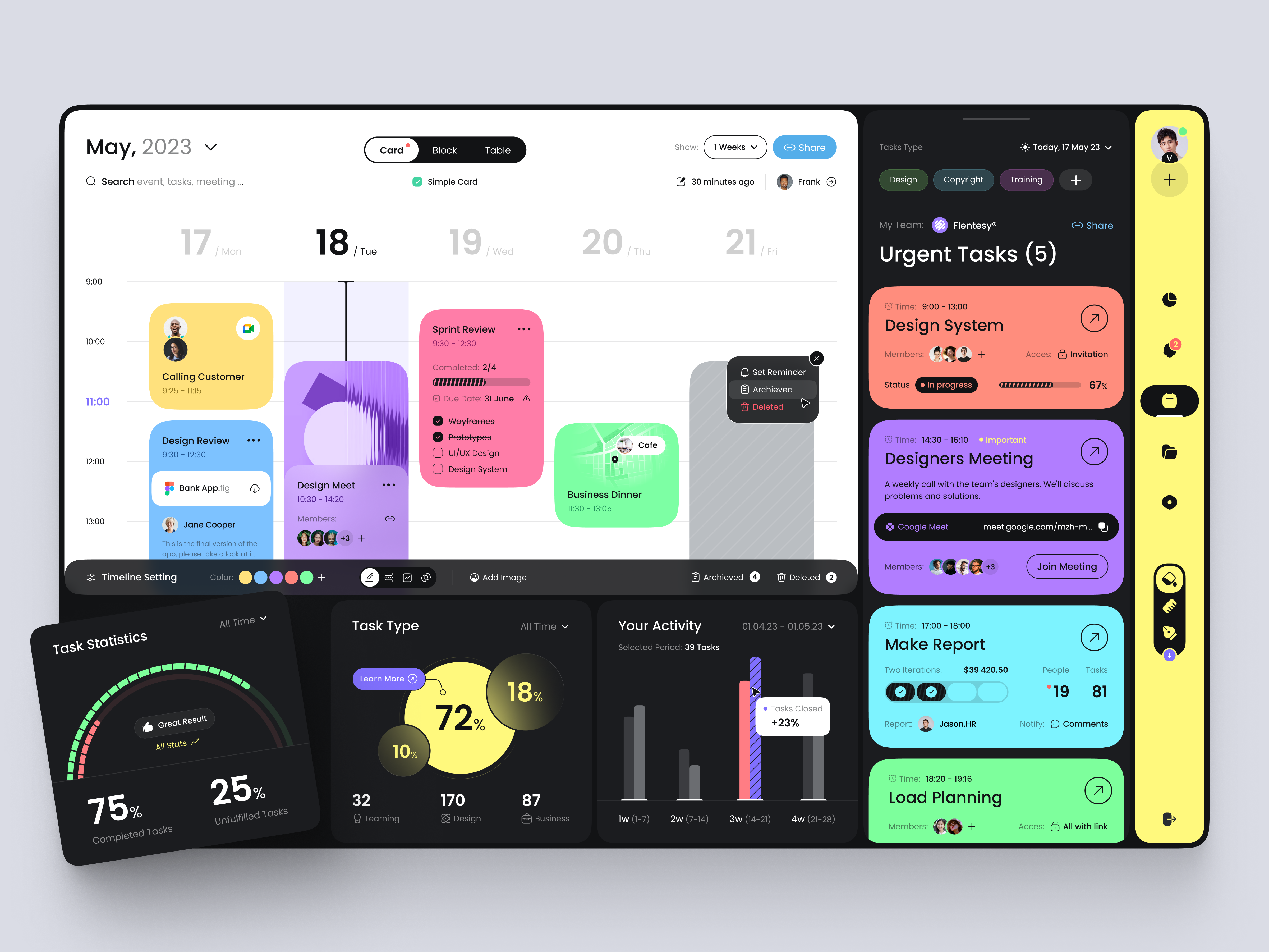 Tasks Manager By Vitali Darozhka On Dribbble