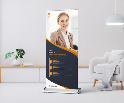 Corporate Rollup Banner | Stand Banner banner branding corporate design print pullup banner roll up rollup rollup banner stand banner standee template x banner