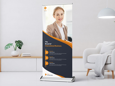 Corporate Rollup Banner | Stand Banner banner branding corporate design print pullup banner roll up rollup rollup banner stand banner standee template x banner