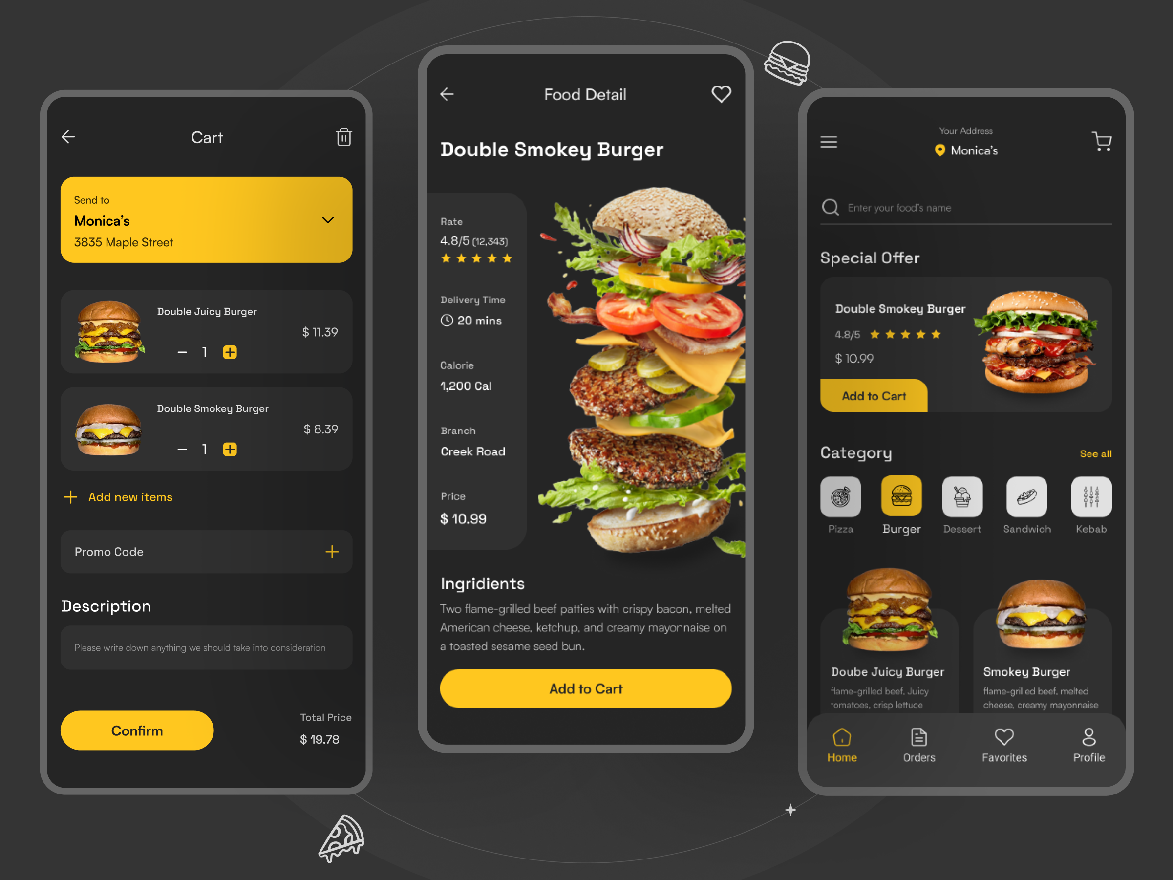 Food Delivery Application app app design delivery app design food app food delivery app food services mobile mobile app mobile ui modern navigation bar order sheets ui user experience design user interface ux