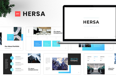 Hersa - Business Presentation Template agency business clean creative design graphic design modern powerpoint presentation typography ui