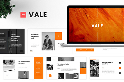 Vale - Creative Presentation Template agency business clean creative design graphic design modern powerpoint presentation simple typography ui unique